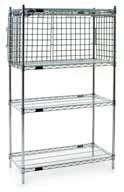 swivel-lock) Horizontal and vertical carts available security module with flip-up door shown assembled to wire shelf unit - sold separately closed case cart horizontal security module with hinged