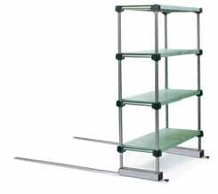 Master Trak Overhead Track High-Density Storage System stationary end unit shelves* overhead tracks stationary end unit Stationary End/Intermediate Unit Kits Includes posts and all hardware nec es