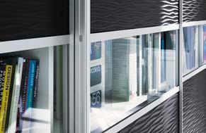 Solutions range from simple by-pass room dividers, to single wall-mounted doors, and building length runs of fixed panels. Quality_ Made in Germany guarantees high quality, superior fit and finishes.