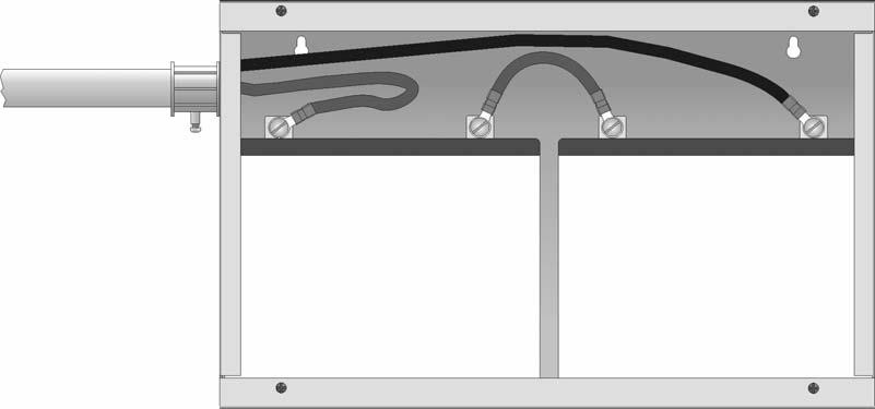 Control Panel Installation 151295 3. Run extended battery cable from control panel cabinet through conduit to RBB cabinet. See Figure 4-6.