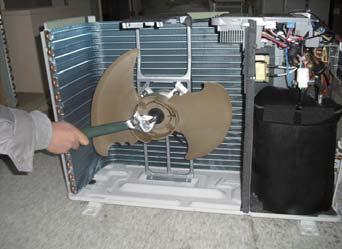 Parts Procedure Remark 2 fan&motor 1) loosen 1 screw as indication and detached the fan.