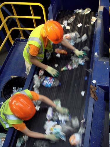 Step 5: Recyclables are then sent to the Waste Management MRF In order to determine a base content for analysis at the beginning of the program,