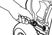 Step 6 Slide or turn the fuel valve to the on position. Slide the throttle lever toward the fast position. NOTE: HD 2700 DB has a ON/OFF knob.