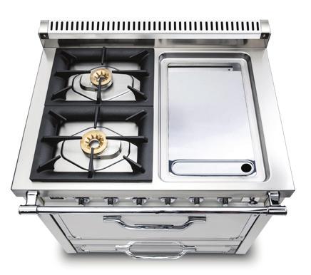 TUSCANY RANGE - 36 WIDE Two different top configurations TVDR3604B 4 gas