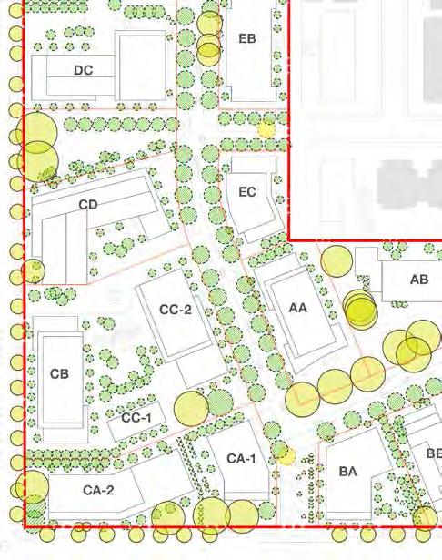 Southwest Quadrant Existing and Proposed Trees Plan December 2015
