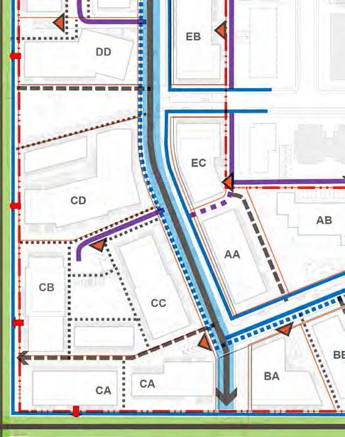 Pedestrian Path to Transit Project Boundary Local Street Bikeways Painted Shared Use Painted Bike Lanes 3m Designated Bicycle Route  Pedestrian Path to Transit Project