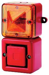 Means of alarm Audible / visual Horn / flasher SONFL 1 MX Order no.: 906508 Audible and visual notification device for signalling fi re hazards.