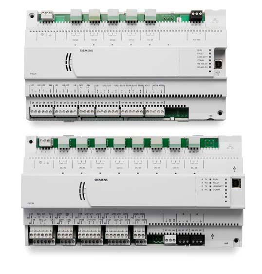 communication options: Native BACnet/IP communications over 10/100 MB Ethernet networks Native BACnet MS/TP on RS-485 The TC Compact is available with 16, 24, or 36 point terminations.