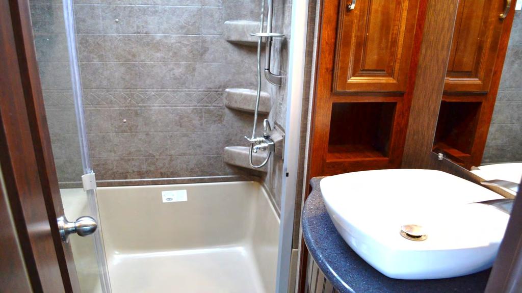 0 4 4 9 6 6. Large Walk In Shower with Glass Surround. Glass Shower Door. Shower Bench Seat 4.
