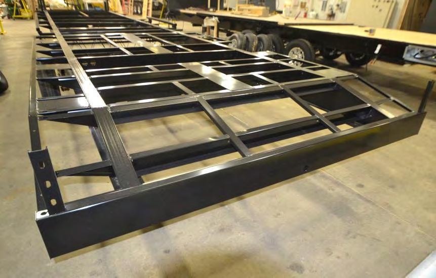 Laminated Product Construction Chassis & Main Floor Construction We use a true wide body I-beam powder coated
