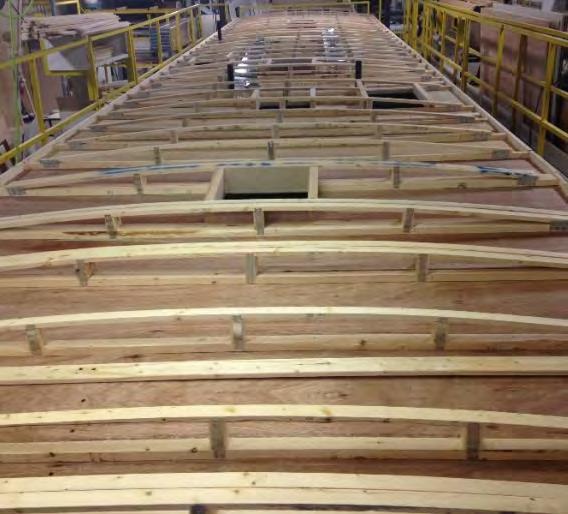 Laminated Product Construction Roof Construction 6 on center truss spacing.