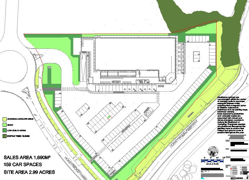 8.0 Landscaping A soft landscape planting policy scheme drawing has been provided with this planning application (see below).