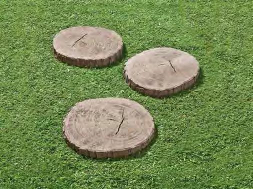 Tree Stumps Mark an informal path through your yard or garden with these concrete tree stumps made to look like real wood. They can add character to any yard.