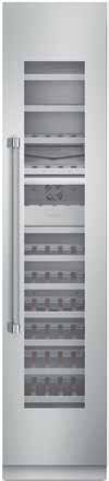 T18IW800SP 18-INCH FLUSH CUSTOM WINE PRESERVATION COLUMN FREEDOM COLLECTION FEATURES & BENEFITS - Freedom Hinge enables true flush design - Full-height door true cabinet integration without exposed
