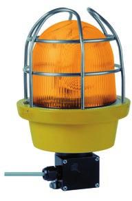 784 Ex Revolving Signal Beacon Suitable for use in gas and dustexplosion endangered areas (Zone 1 and 2, Zone 21 and 22) 3 Fresnel lenses effect light convergence and optimise visibility Flame-proof