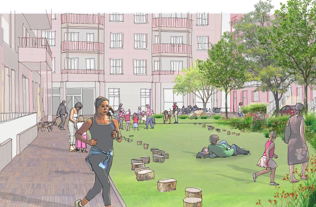 Figure 11: Proposed view of Pocket Park Brent Cross