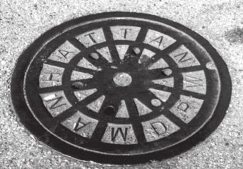 Jane Jacobs noticed the manhole covers in New York City, which she called lowly waffles.