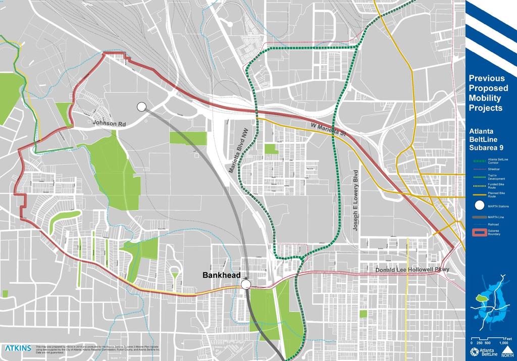 Subarea 9 Previous Plan: Recommendations New Transit Routes -BeltLine Transit -DL Hollowell Pkwy BRT Extension of MARTA Green