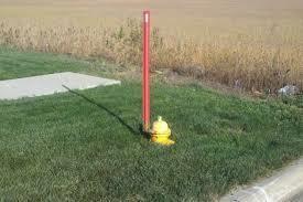 Fire hydrants shall be installed with the grade mark on the fire hydrant at the level of