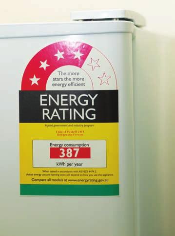 Reach for the stars When buying new appliances look for the energy label.