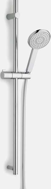 PEARL 9503031 Pearl Rail Shower 9503043 Pearl 105 Single Waterrail Shower 9505299 Pearl Curve Twin Waterrail 105mm hand shower 874mm rail Free fixation adjustable bracket for retrofit applications