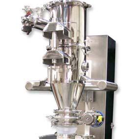 Pneumatic Vacuum Receivers As Refill Devices for Loss-In-Weight Feeders As mentioned above, pneumatic receivers, which operate under a dilute phase vacuum transfer principle, are often used as refill