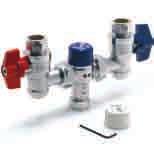variety of uses Choice of standard, easy to service union connections or 90º angle valve combination 15mm and  P405, P405UA In-line thermostatic Prestex in-line are designed to eliminate the risk of