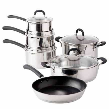 KITCHEN KITCHEN Steel Cookware Set «Includes 3 generously