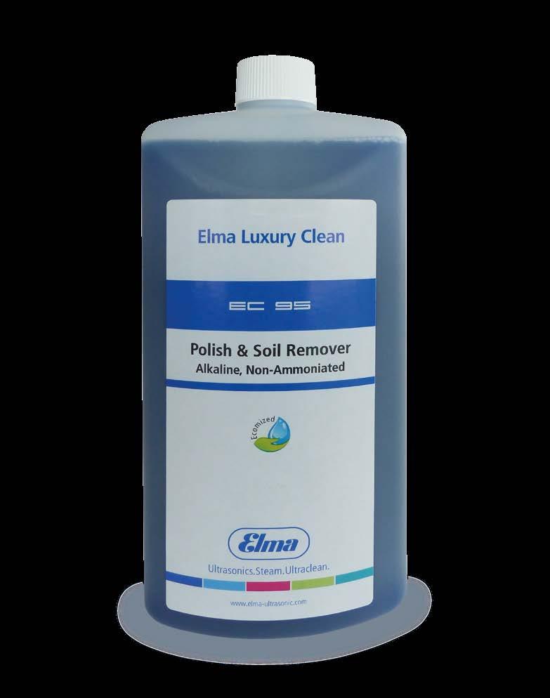 Elma Luxury Clean EC 95 - Polish & Soil Remover, Non-Ammoniated The blue EC 95 is an aqueous, alkaline cleaning