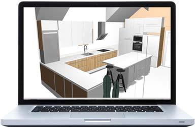 with your measurements to design, experiment and create your kitchen in 3D.