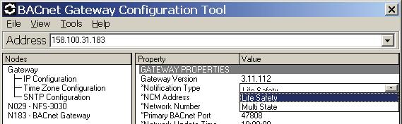 BACnet GW-3 Configuration BACnet GW-3 Configuration and Operation The BACNet Gateway Configuration Tool now displays the remaining configurable settings for the BACnet GW-3.