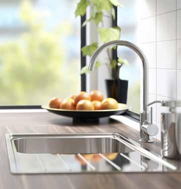25 PERFECT MATCH A durable black quartz composite sink that's resistant to