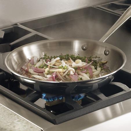 The result is a burner that delivers superior flame spread and a reduced cold spot for faster and more even heating across any size pan.