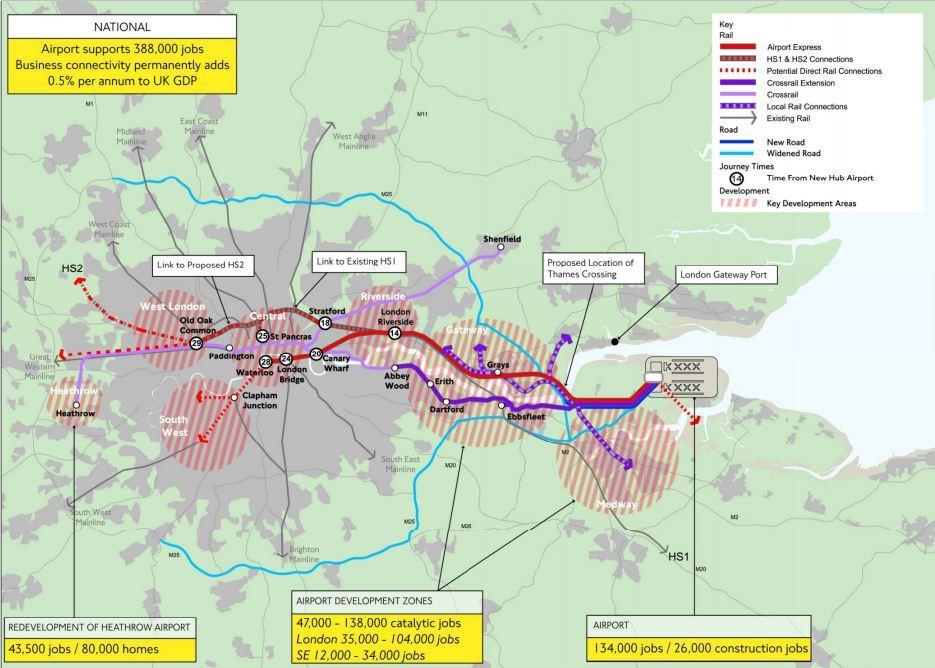 e.g.tfl/gla proposals for Thames Gateway airport and