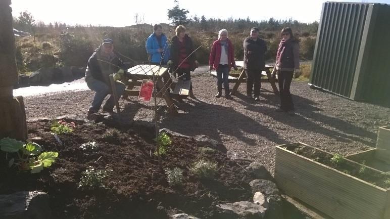 Edible Picnic Area at An Creagán Funding provided by Live Here Love Here has enabled the project at An Creagán to create a new picnic area/rest point for walkers and visitors, construct seating and