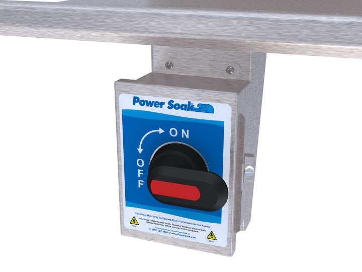 On weld-in and drop-in units, the switch will usually be mounted under the dish table adjacent to the pre-washer. When finished, return the handle to the OFF position.