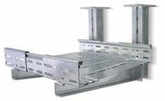 Cable tray without threaded rod suspension Cable tray without threaded rod suspension For laying single and multiple cables under ceilings or on walls.