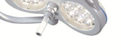 2 Lamp housing, protective disk and support system The OT-lamp MACH LED 300DF has a high-quality surface, which can be cleaned with conventional