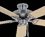 fan ideal for larger rooms with lower ceilings 3 speeds, pull cord operation lades