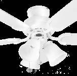 You may have a higher ceiling and require the ceiling fan to be fitted on a drop rod rather than flush. Drop Rod and conversion kit will be require to achieve this.