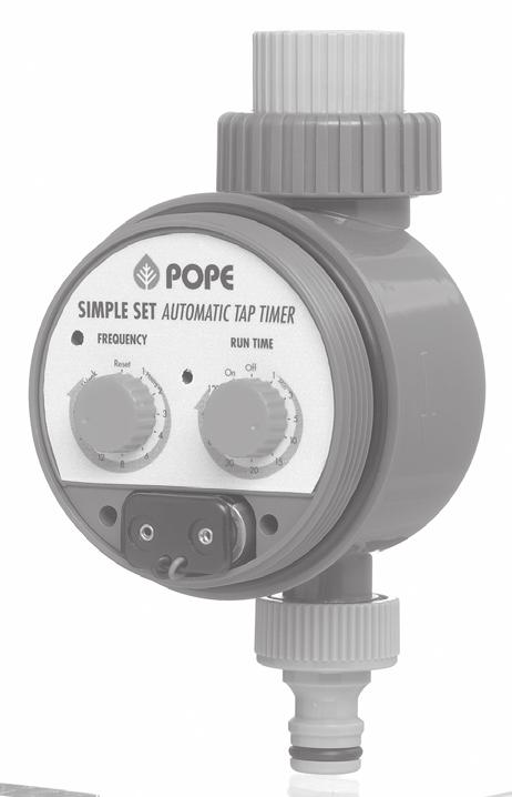 Your Pope Simple Set Automatic Tap Timer gives you all the convenience of set and forget garden watering.