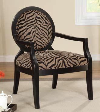 this chair a stylish tailored look. Available in a tiger print. S.