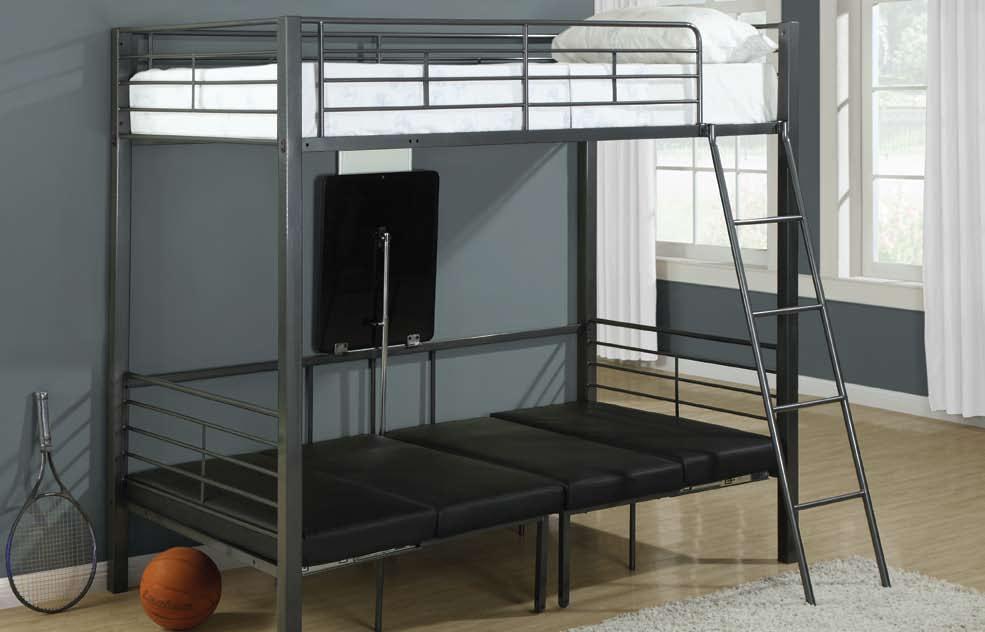 YouTH Bunk BeDs Function & Style! This convertible bed is perfect for your child to enjoy a sitting area and sleeping space.