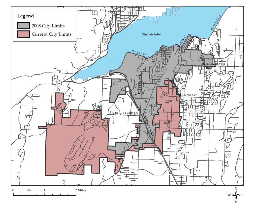 Figure 3 - City boundary changes due to annexation 1.6 The Context of Planning in Port Orchard 1.6.1 What is a Comprehensive Plan?