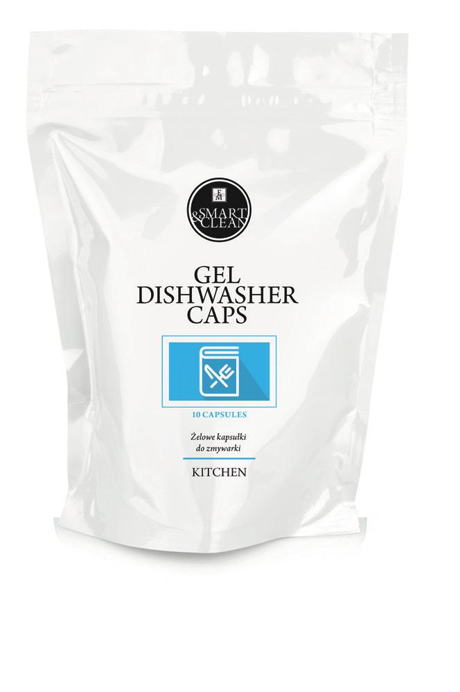 GEL DISHWASHER CAPS GEL DISHWASHER CAPS 1) What are the properties of the Gel Dishwasher Caps? It is a very effective dishwashing product with an innovative formula.