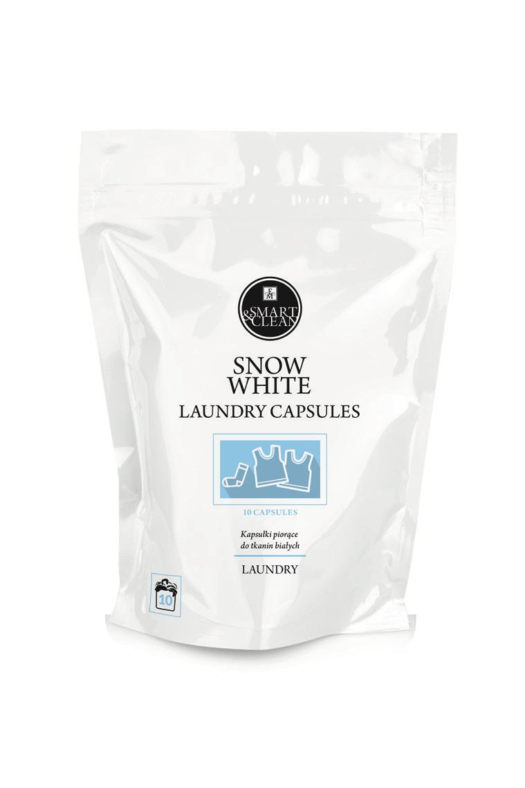 SNOW WHITE SNOW WHITE 1) What is so special about the Snow White Laundry Capsules? They extract and protect the natural whiteness of fabric and prevent it from greying.