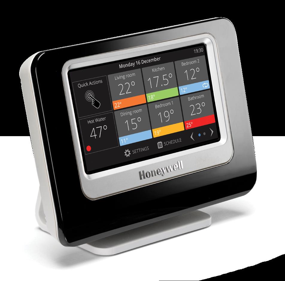 evohome controller The screen will show energy efficiency messages to the homeowner as each zone s temperature will be colour coded to show potential over or under set point temperatures.