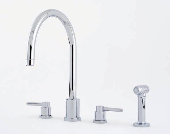 Sink Mixer U Spout with Lever Handles 4592 Three Hole Sink Mixer with Crosshead