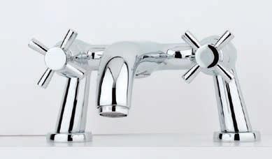 Mounted Bath/Shower Mixer with Lever Handles in Nickel 3818* Wall Mounted