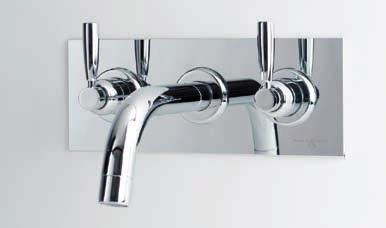 3331* Three Hole Wall Mounted Bath Set with Lever Handles in